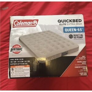 NEW Coleman Queen GuestRest 18” Plush Top Air Mattress, Carry Bag, Built…
